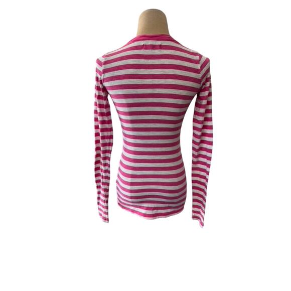 "HOLLISTER" VTG Striped V-Neck Babydoll Top SZ XS Y2K Mean Girls Vampire Diaries - Picture 3 of 8